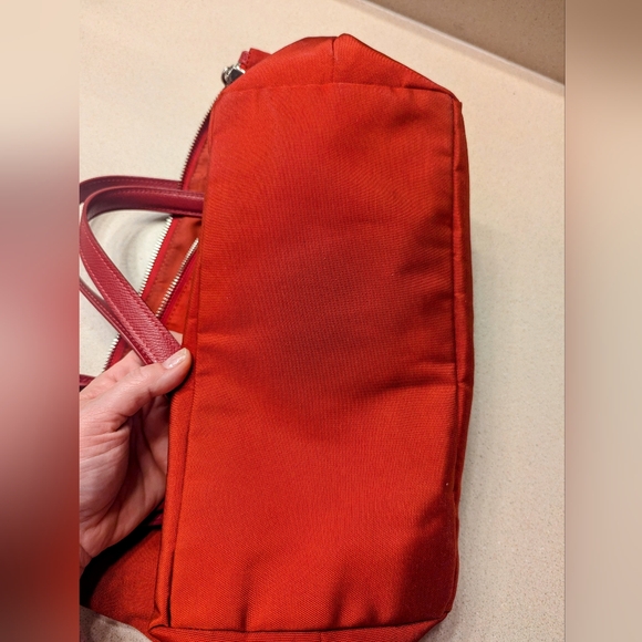 Coach red zip nylon tote - Picture 10 of 11